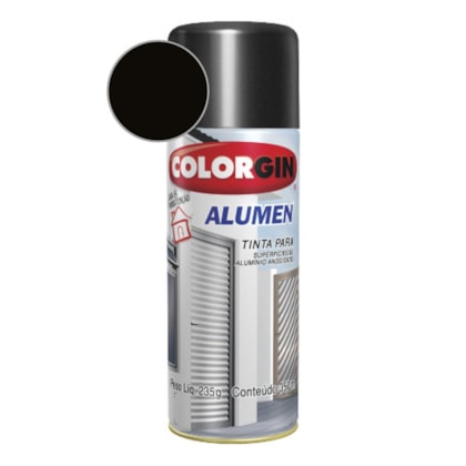 Tinta Spray Alumen Preto Colorgin 235g