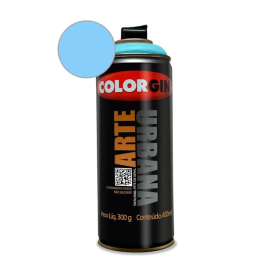 Tinta Spray Arte Urbana Azul Ceu Colorgin 350g - Imagem principal - 097a8fd9-ab3a-4774-b886-ee74d98bbcb3