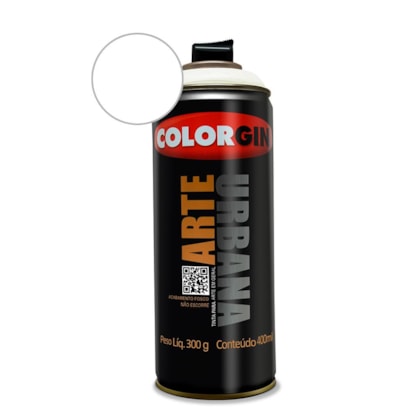 Tinta Spray Arte Urbana Branco Colorgin 350g