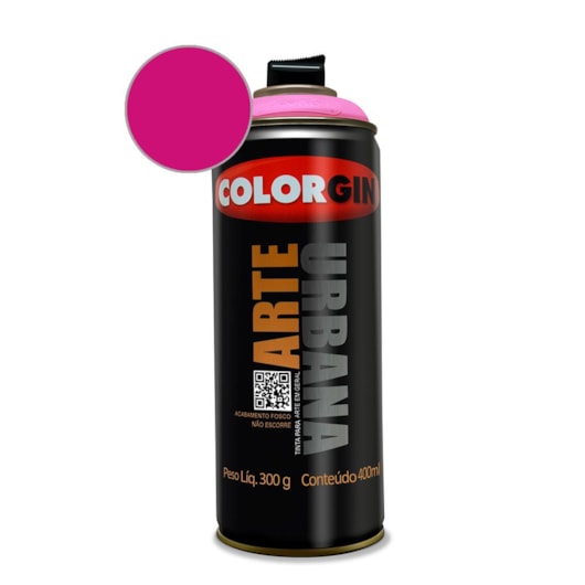 Tinta Spray Arte Urbana Magenta Colorgin 350g - Imagem principal - 1dcd41f4-31e3-4146-aa21-2a0a23624170
