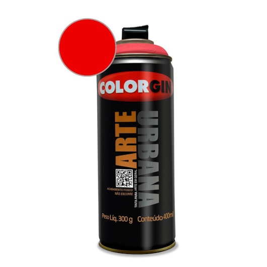 Tinta Spray Arte Urbana Vermelho Ferrari Colorgin 350g - Imagem principal - 70014243-752e-4ab4-8d0a-6e341c1400b5