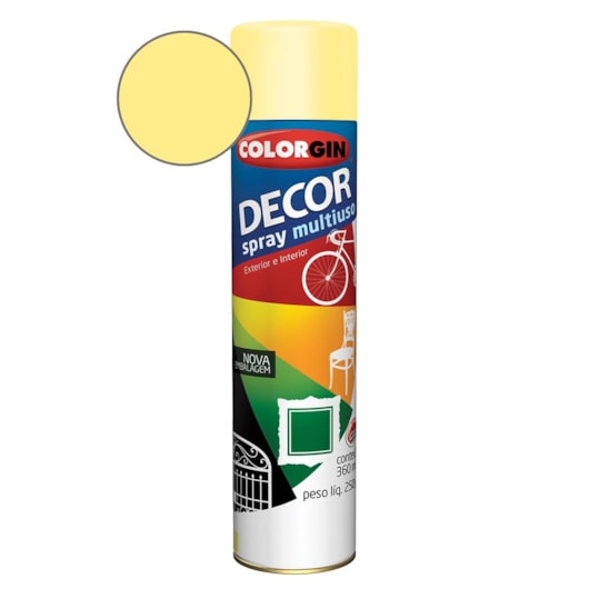 Tinta Spray Decor Amendoa Colorgin 250g - Imagem principal - 1ec42657-10b6-46ba-8307-ab3d48796cc7