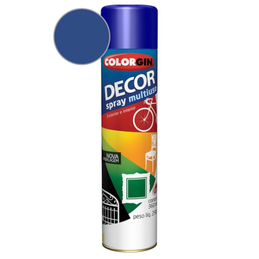 Tinta Spray Decor Azul Angra Metalico Colorgin 250g - Imagem principal - 40852c25-a8ee-492f-bc23-f7ce3047814b