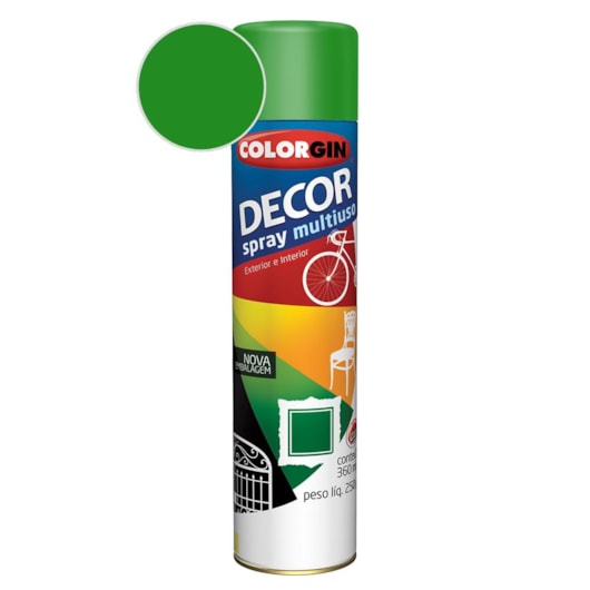 Tinta Spray Decor Verde Colorgin 250g - Imagem principal - 795ac419-83b3-4e34-aedd-282ec3704876