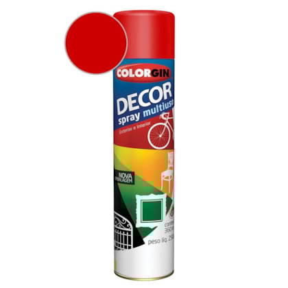 Tinta Spray Decor Vermelho Colorgin 250g