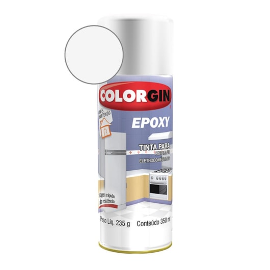 Tinta Spray Epoxy Branco Colorgin 235g - Imagem principal - 511f93e3-417f-4cd2-9ef1-e21c85c7d182