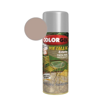 Tinta Spray Externo Metallik  Prata Metálico Colorgin 235g