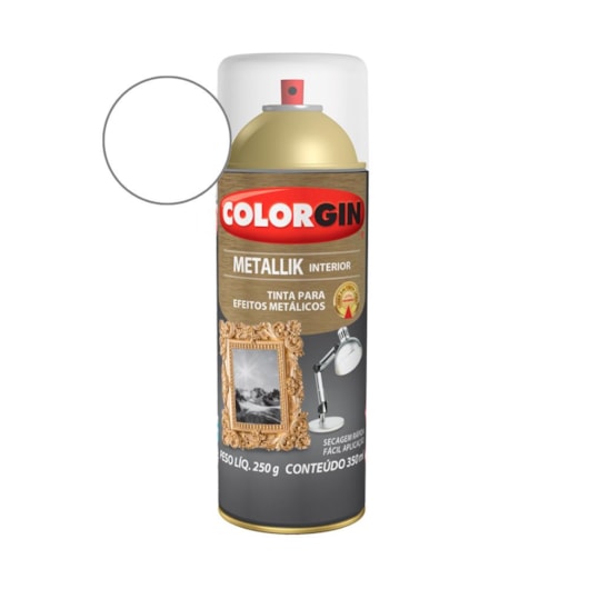 Tinta Spray Metallik Brilhante Verniz Incolor  Colorgin 250g - Imagem principal - 15009665-d8f1-4d25-9c89-8bc25e034413