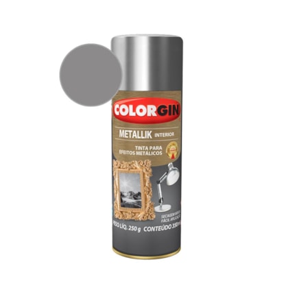 Tinta Spray  Metallik Cromado Colorgin 250g