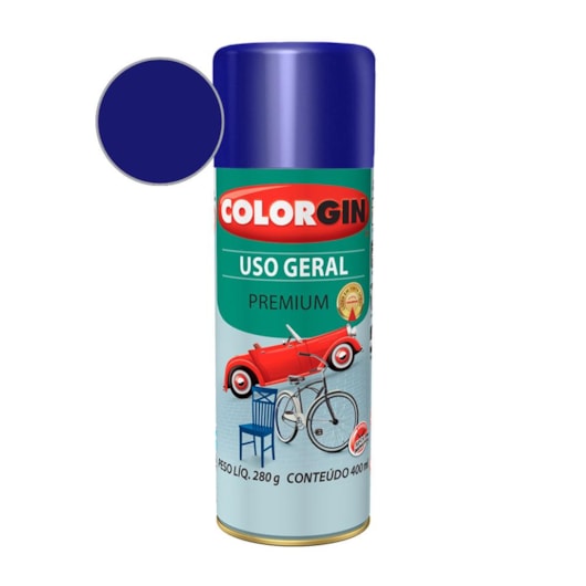 Tinta Spray  Premium Uso Geral Azul Colonial  Colorgin 280g - Imagem principal - 2fb8a57b-64fa-4f6f-b574-1eec0792a5bb