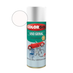 Tinta Spray  Premium Uso Geral Branco Acabamento Colorgin 280g