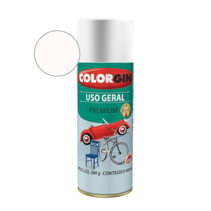 Tinta Spray  Premium Uso Geral Branco Acabamento Colorgin 280g