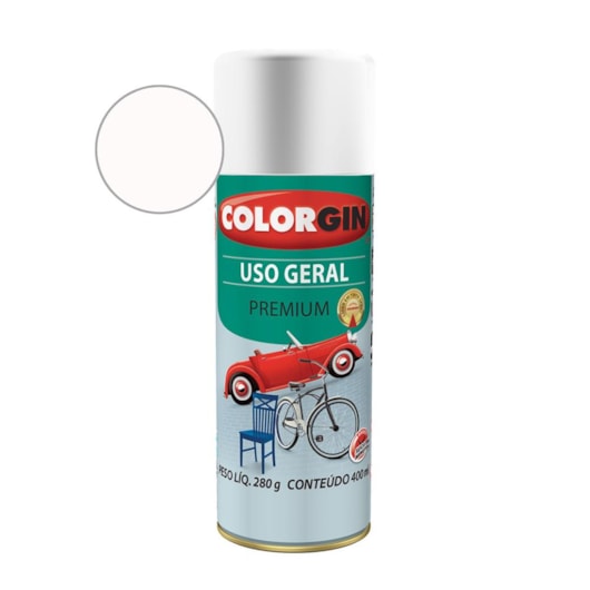 Tinta Spray  Premium Uso Geral Branco Acabamento Colorgin 280g - Imagem principal - cdb9e0f8-f541-4230-8549-461014a12e3c