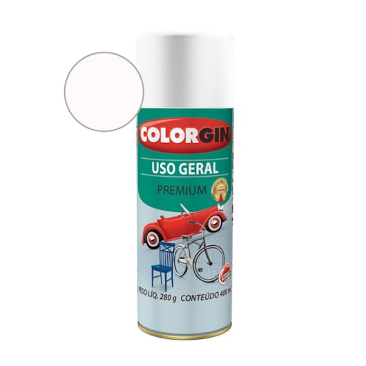Tinta Spray Premium Uso Geral Branco Rápido Refrigerado Colorgin 280g - Imagem principal - feef0a4c-ade9-4004-8c7b-4587ab039ba3