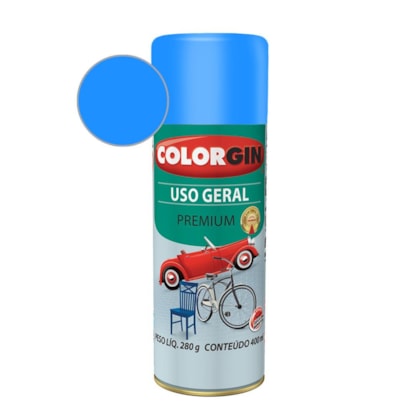 Tinta Spray Premium Uso Geral Para Bicicleta Azul USA Colorgin 280g