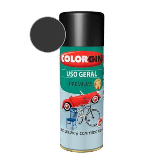 Tinta Spray Premium Uso Geral Para Bicicleta Preto Colorgin 280g - Imagem principal - ad3085f6-8dd0-4142-8b78-71df9128b921