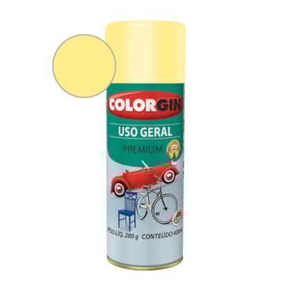 Tinta Spray Premium Uso Geral Para Geladeira Bege Amêndoa Colorgin 280g