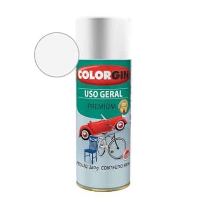 Tinta Spray Premium Uso Geral Para Geladeira Branco Brastemp Colorgin 280g