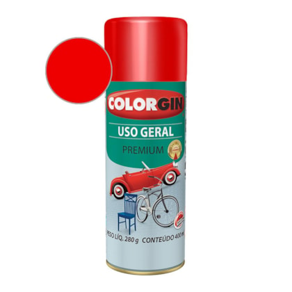 Tinta Spray Uso Geral Premium Geladeira Metalico Vermelho Brastemp Colorgin 280g