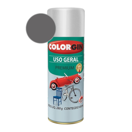 Tinta Spray Uso Geral Premium Metálico Grafite Médio Para Rodas Colorgin 280g - Imagem principal - a128e988-af91-4b4a-bf0b-38f170c2ad97