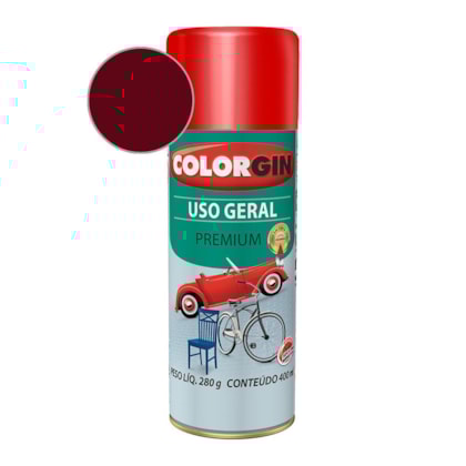 Tinta Spray Uso Geral Premium Metalico Vermelho Colorgin 280g