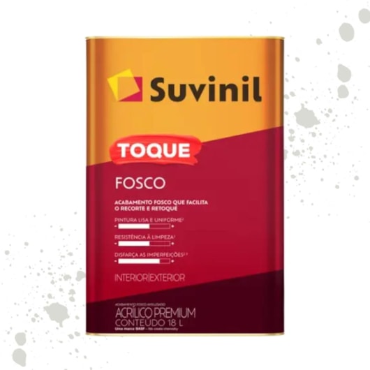 Tinta Toque Fosco Clássica Branco Neve Suvinil 18L - Imagem principal - 27e57f15-82d0-4b8a-91f4-0ce6ff9f6a36