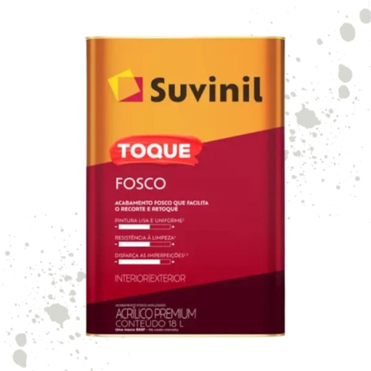 Tinta Toque Fosco Clássica Gelo Suvinil 18L - Imagem principal - a03957db-65d0-4850-b1f6-4b79c0fbd7e9