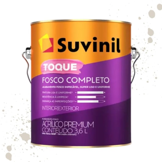 Tinta Toque Fosco Completo Algodão Egipcio Suvinil 3,6L - Imagem principal - 05e46dd3-da0c-4228-b602-96aaa477ac69