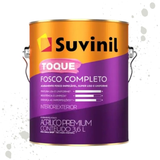 Tinta Toque Fosco Completo Branco Neve Suvinil 3,6L - Imagem principal - 4f902867-5f50-4018-b2f5-378f4c03aa9a