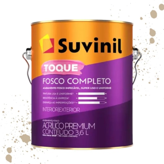 Tinta Toque Fosco Completo Camurça Suvinil 3,6L - Imagem principal - 8e40a394-ee3a-4059-b9c2-8401f9cc335a