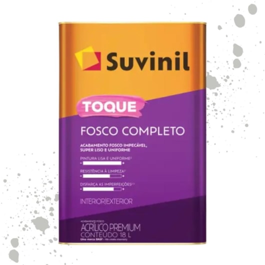 Tinta Toque Fosco Completo Elefante Suvinil 18L - Imagem principal - 9941893d-3323-4150-94b3-3910387c0bfa