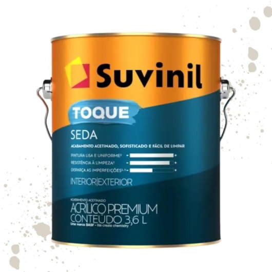 Tinta Toque Seda Algodão Egipcio Suvinil 3,6L - Imagem principal - 6899b11d-b94b-42b6-bfec-eb5c515e338f
