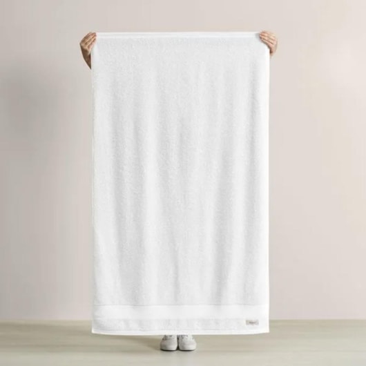 Toalha De Banho Empire Branco Karsten 86x150cm - Imagem principal - 37b9768a-2fa2-48af-a182-2cacefa5ed20
