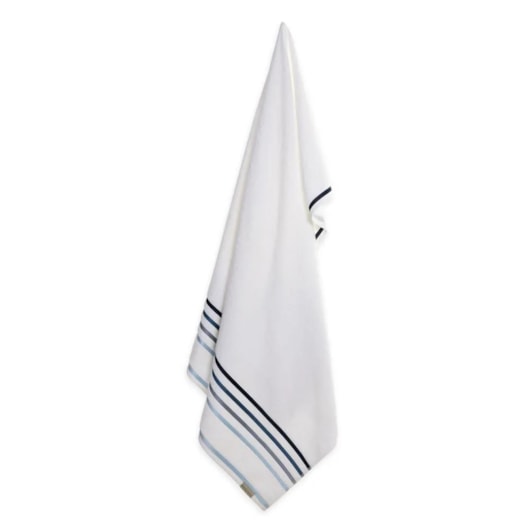 Toalha De Banho Lumina Branco Com Azul Karsten 70x140cm - Imagem principal - 6b660357-51fb-4f5f-84e8-3d754ee16dc7