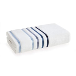 Toalha De Banho Lumina Branco Com Azul Karsten 70x140cm