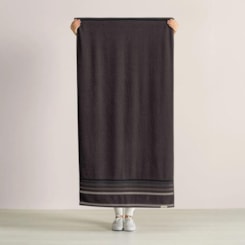 Toalha De Banho Lumina Carbono Com Cinza Karsten 70x140cm