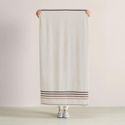 Toalha De Banho Lumina Ivory Com Greige Karsten 70x140cm