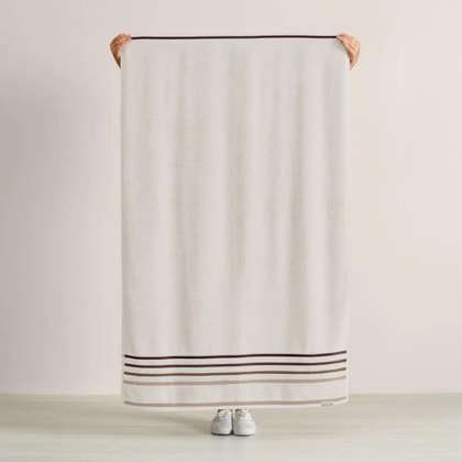 Toalha De Banho Lumina Ivory Com Greige Karsten 86x150cm