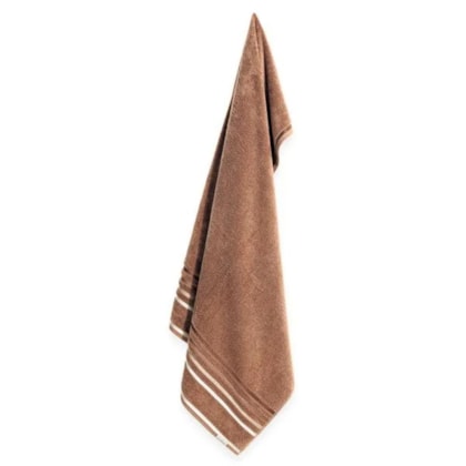Toalha De Banho Lumina Marrom Sienna Com Ferrugem Karsten 86x150cm