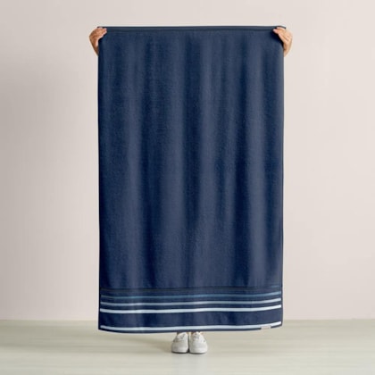 Toalha De Banho Lumina Naútico Com Azul Karsten 86x150cm