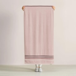 Toalha De Banho Lumina Soft Rose Com Rosa Karsten 70x140cm