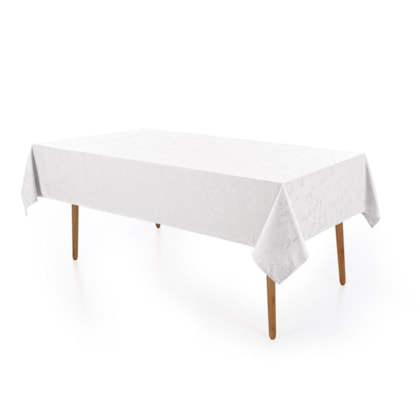 Toalha De Mesa Veríssimo Branco Branco Karsten 180x220cm
