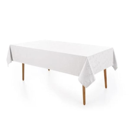 Toalha De Mesa Veríssimo Branco Branco Karsten 180x220cm
