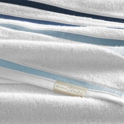 Toalha De Rosto Lumina Branco Com Azul Karsten 48x80cm