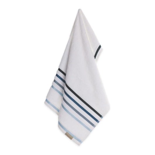 Toalha De Rosto Lumina Branco Com Azul Karsten 48x80cm - Imagem principal - 9ca94f39-3195-462d-ba68-4e8505569cf3