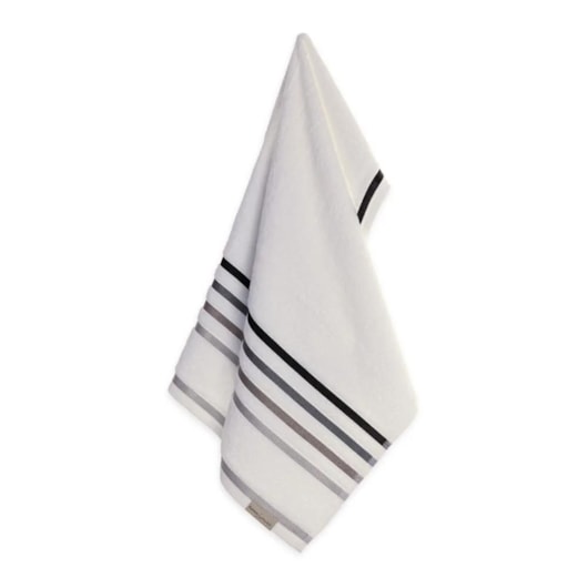 Toalha De Rosto Lumina Branco Com Cinza Karsten 48x80cm - Imagem principal - f2536ca5-29ba-422d-9263-4f40f19bd958