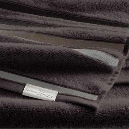 Toalha De Rosto Lumina Carbono Com Cinza Karsten 48x80cm