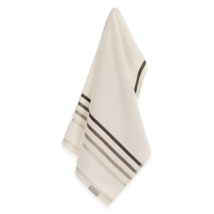 Toalha De Rosto Lumina Ivory Com Greige Karsten 48x80cm
