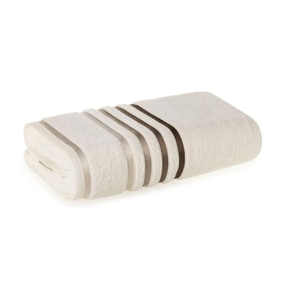 Toalha De Rosto Lumina Ivory Com Greige Karsten 48x80cm