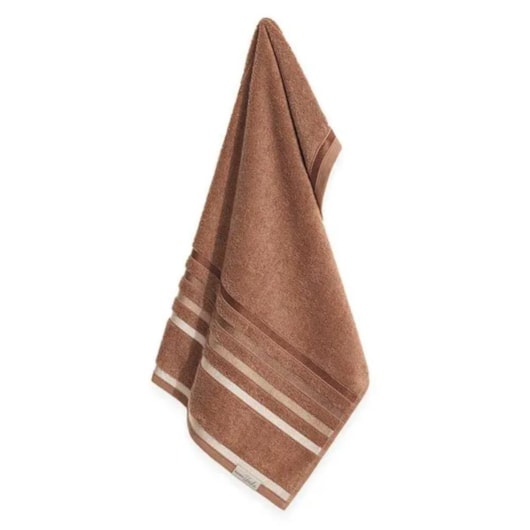 Toalha De Rosto Lumina Marrom Sienna Com Ferrugem Karsten 48x80cm - Imagem principal - 0c8194a1-7067-4dde-a39f-6bdf20b44472